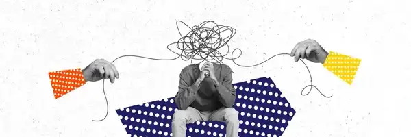مردی که درحال فکر به ایده طراحی اپلیکیشن خودش هست