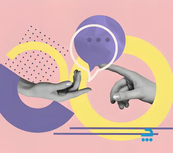 تصویر راهنمای کامل استفاده از بخش پیام‌ ها ( چت ) در شبکه اجتماعی پوستر