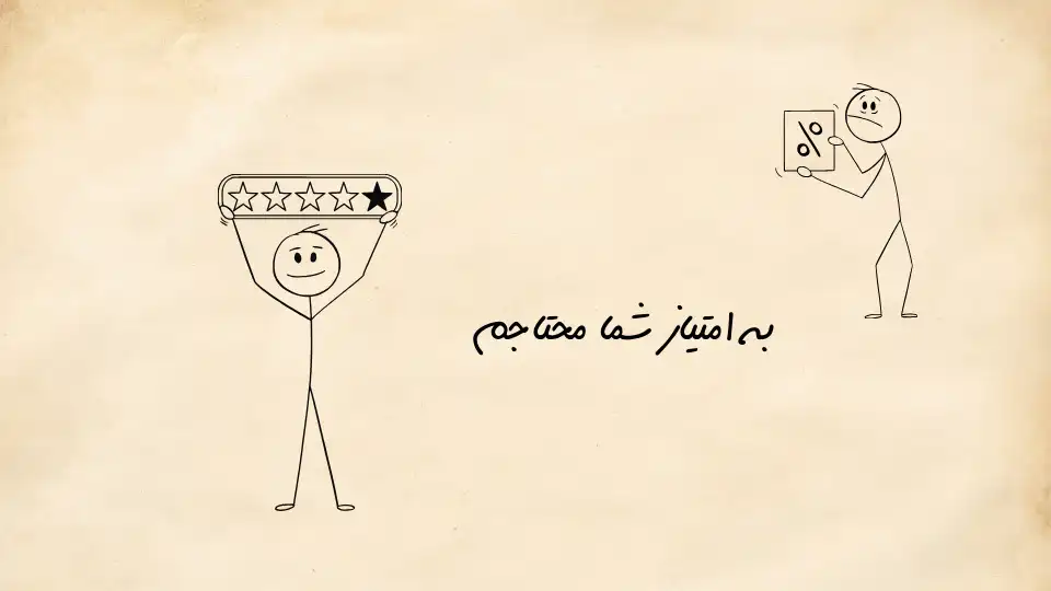 نمایش سیستم امتیاز دهی کاربران