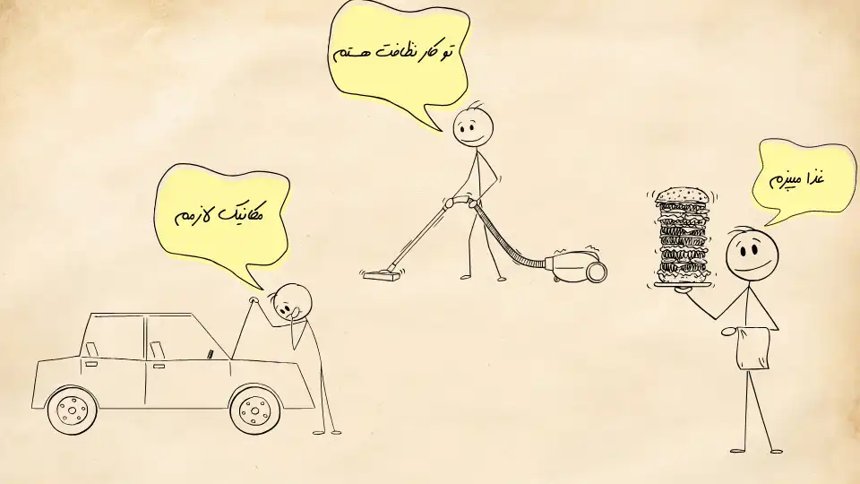 جمعی از متخصصانی که خدمات ارایه میکنند