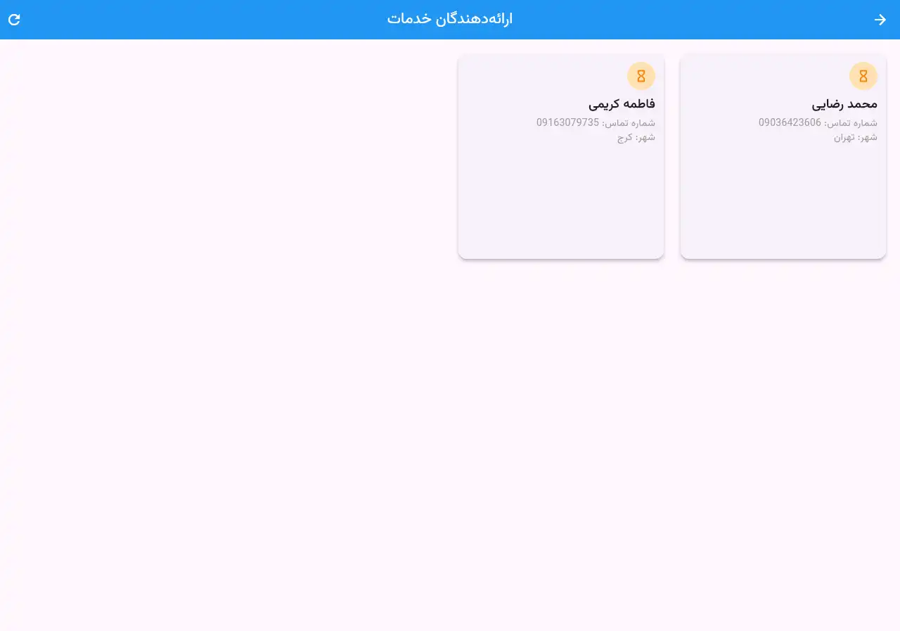 مدیریت ارائه دهندگان خدمات در آچارا